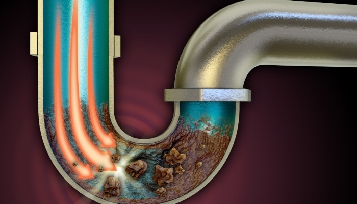 Drain Clearing Diagram Pipe Section